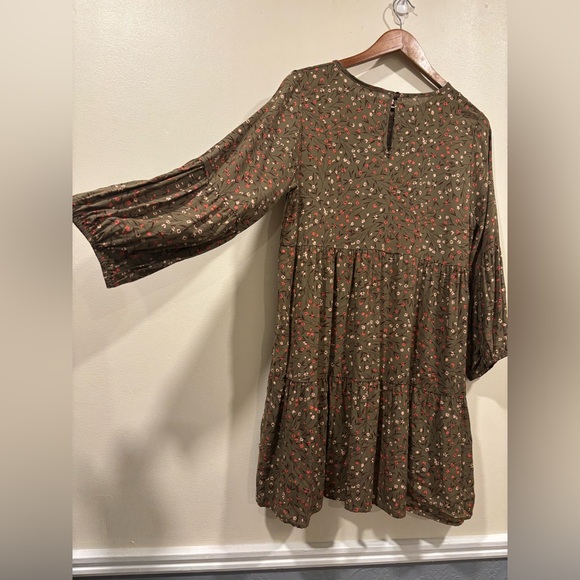 Ces Femme Olive Floral Dress - Picture 3 of 6